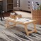 Contemporary Home Living Flip Top Wooden Breakfast Tray - 25.25" - Beige and White